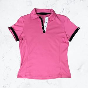 Tail Bubblegum Hot Pink Women's Polo w/ Snap Buttons